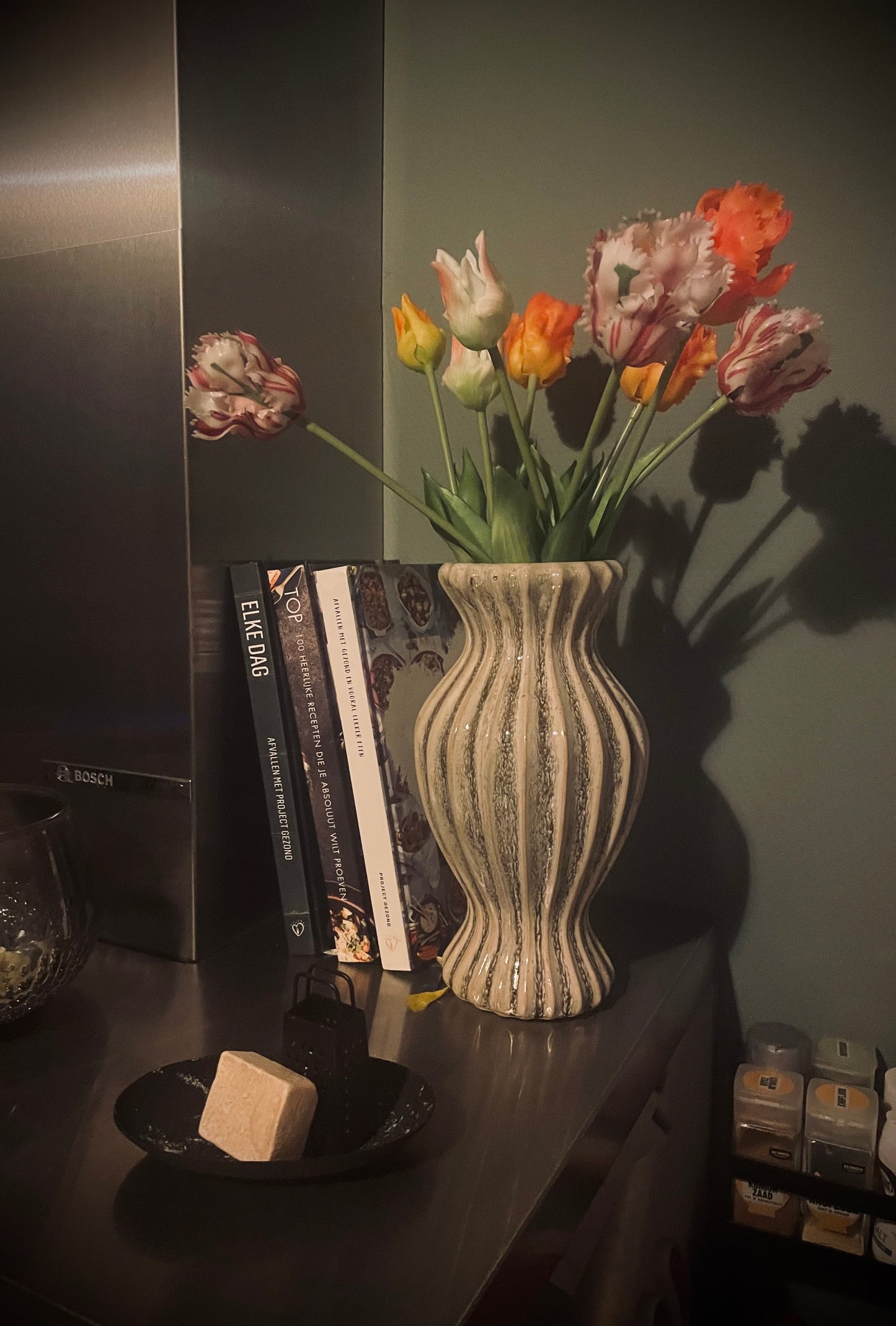 Tulpenbos Real Touch Parrot Oranje (5st)