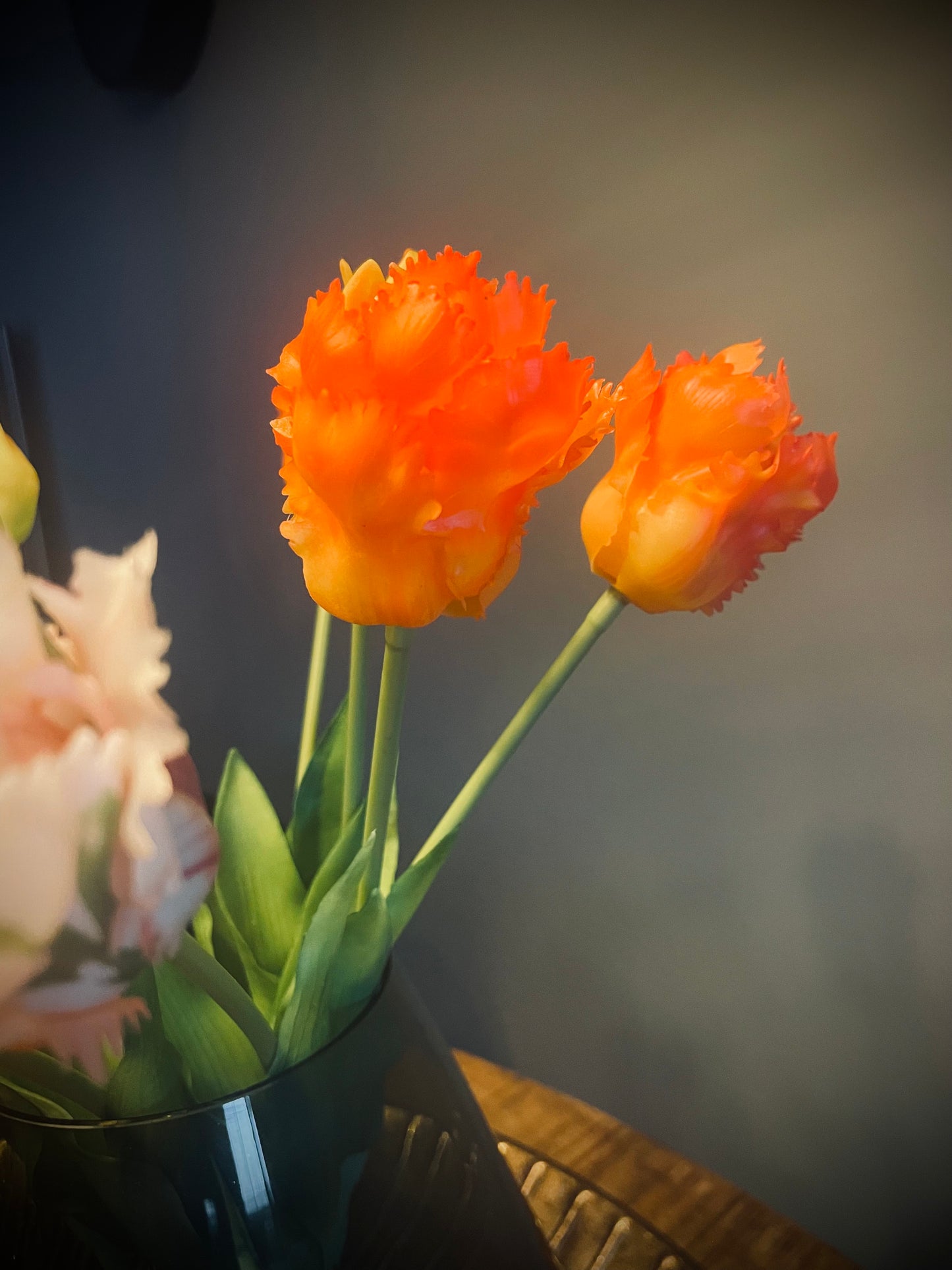 Tulpenbos Real Touch Parrot Oranje (5st)