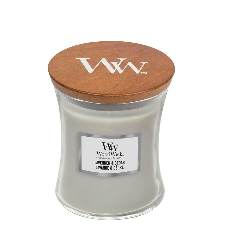 Woodwick Medium Candle Lavender & Cedar